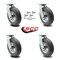 Service Caster 8 Inch Gray Pneumatic Wheel Swivel Casters with Bolt Swivel Locks Set SCC SCC-100S280-PNB-GRY-BSL-4 - alternate 2